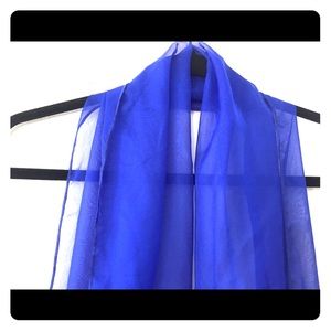 Sheer blue scarf NWOT